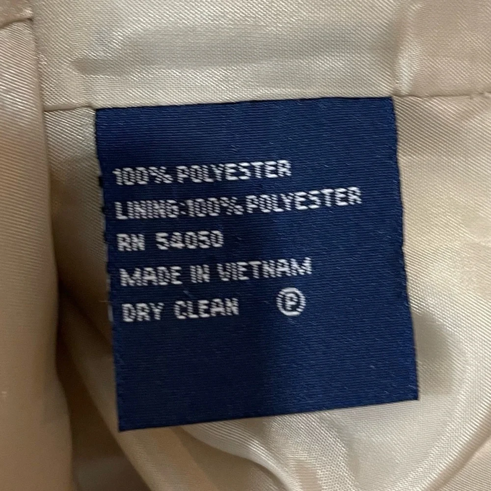 Vintage Evan Picone Blazer Sz 14 One Button Front Beige color - Picture 14 of 16